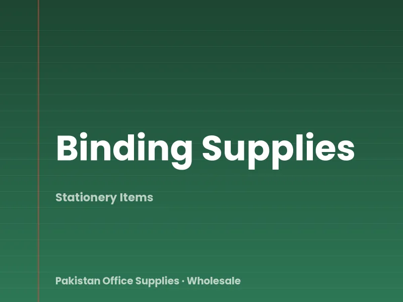 Binding Supplies
