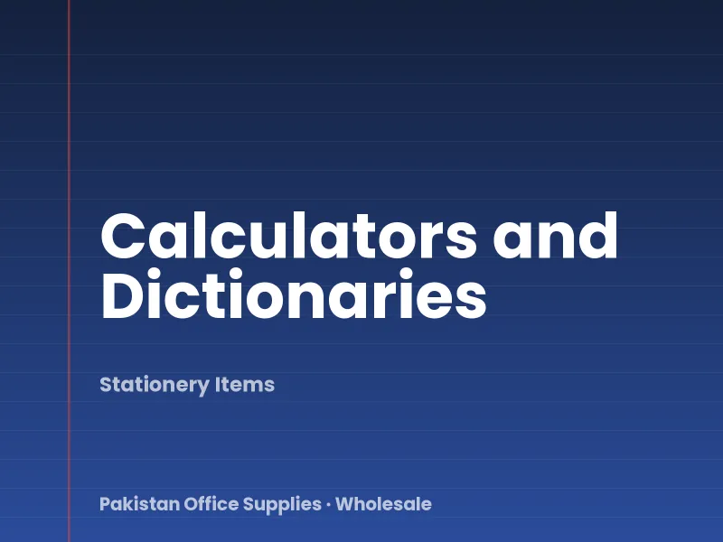 Calculators and Dictionaries