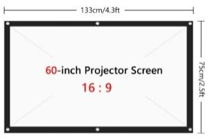 PROJECT SCREEN HD FOLDABLE ANTI CREASE PORTABLE Projector Screen   Presentation Boards And Accessories Stationery Items