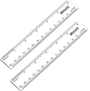 2 PACK PLASTIC RULER STRAIGHT RULER PLASTIC MEASURING TOOL FOR STUDENT SCHOOL OFFICE CLEAR 6 INCH Rulers And Scales  Measuring Instruments Stationery Items