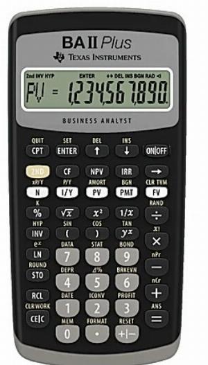 TEXAS INSTRUMENTS BA II PLUS FINANCIAL CALCULATOR Mathematical Tools   Crayon, Painting Brush And Craft Tools Stationery Items