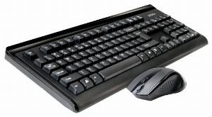 A4TECH 3000N WIRELESS KEYBOAR MOUSE SET BLACK Keyboard And Mouse Sets  Computer Accessories Computer Equipment