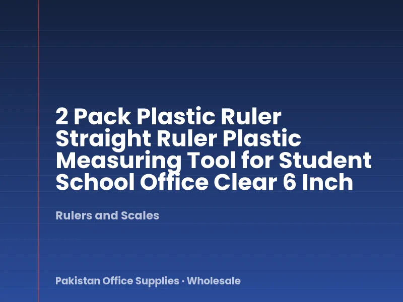 2 Pack Plastic Ruler Straight Ruler Plastic Measuring Tool for Student School Office Clear 6 Inch