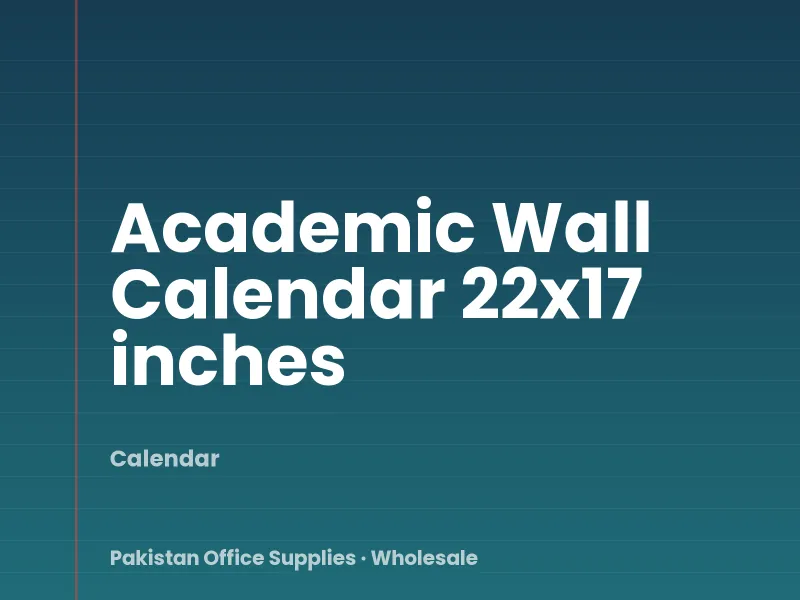 Academic Wall Calendar 22x17 inches