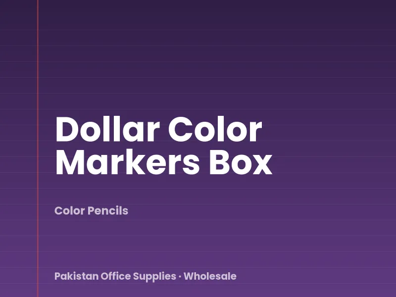 Dollar Color Markers Box