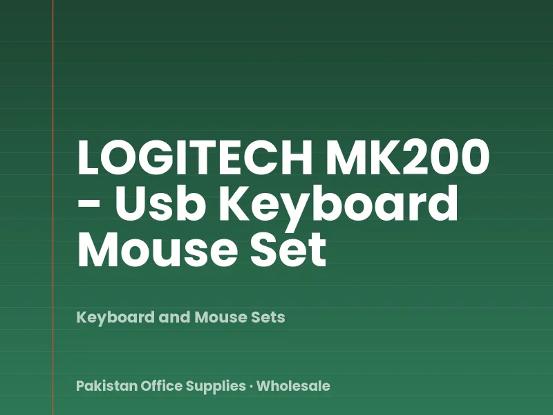 LOGITECH MK200 - Usb Keyboard Mouse Set