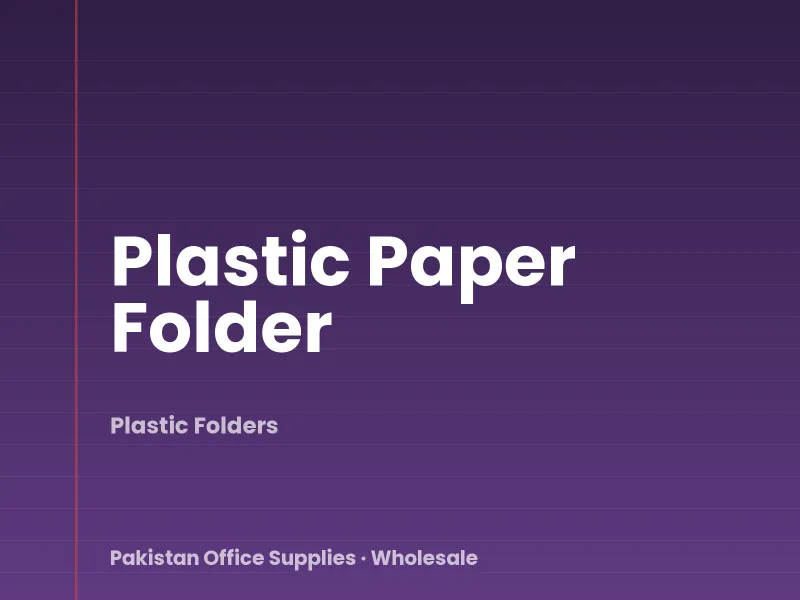 Plastic Paper Folder