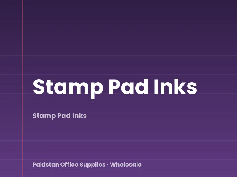 Stamp Pad Inks