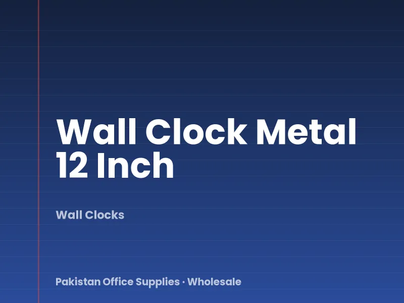 Wall Clock Metal 12 Inch
